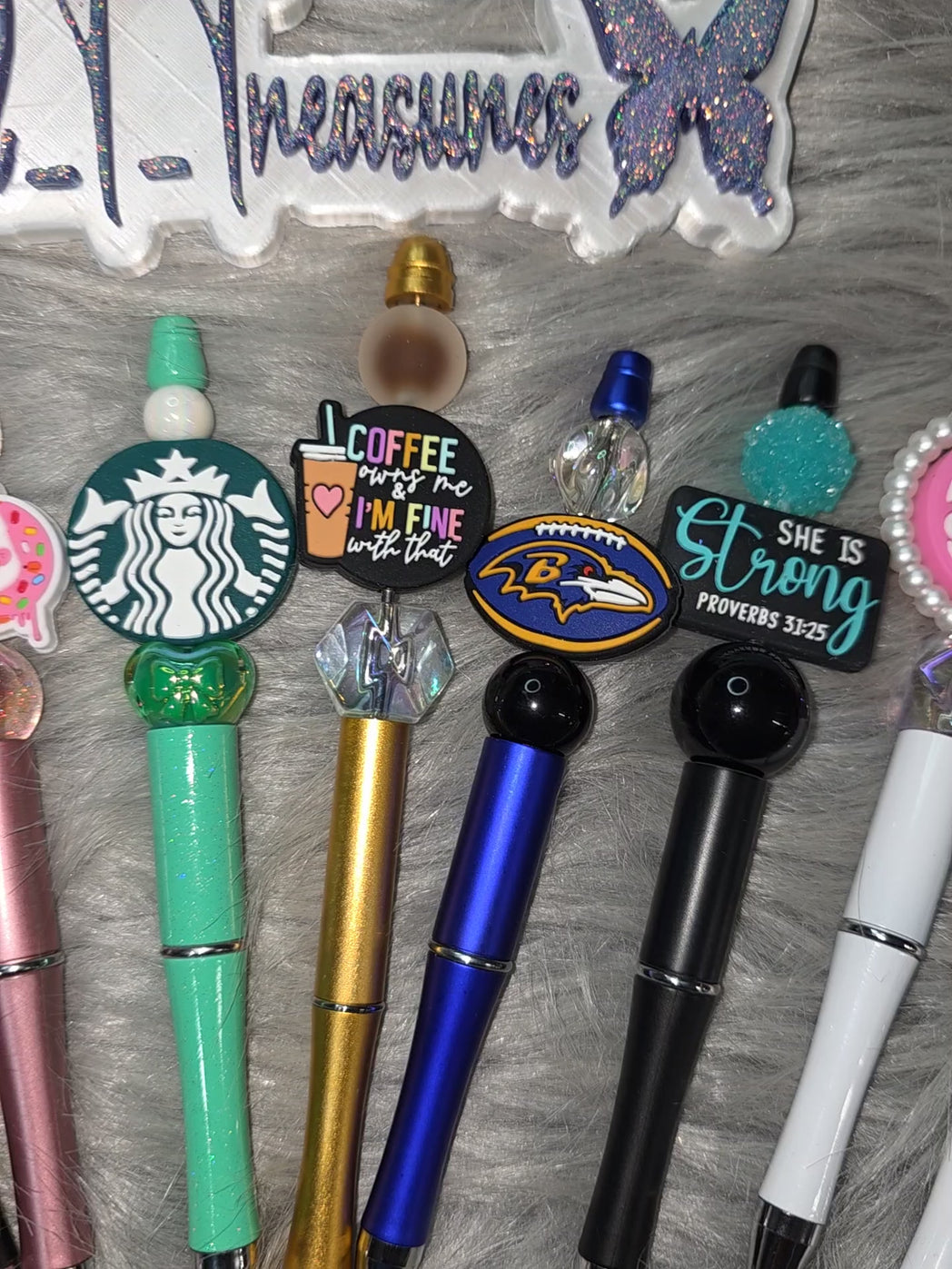 beaded pens video